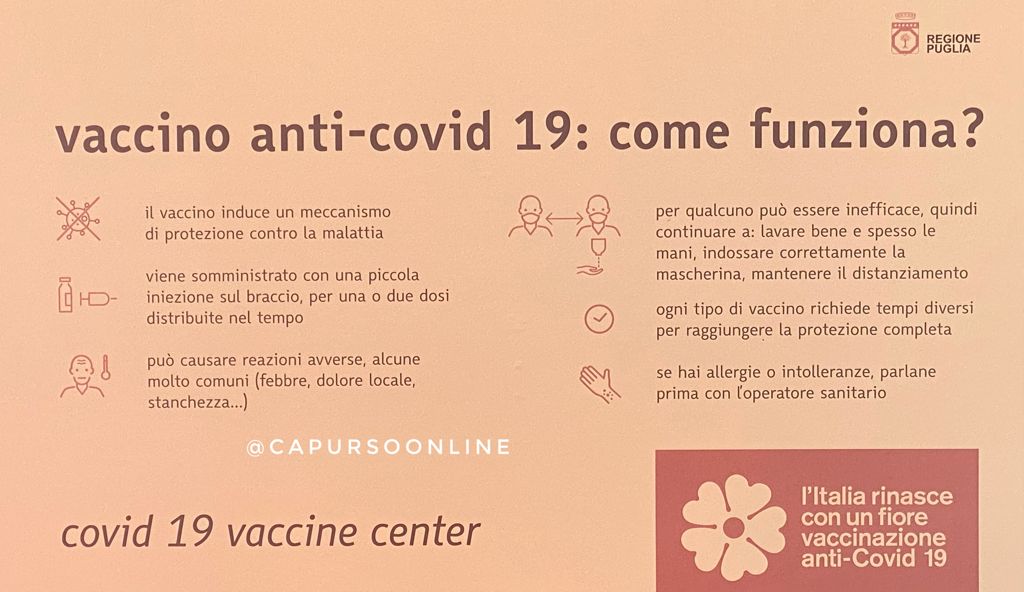 Vaccinazione dei cittadini senza fragiità: continua la somministrazione. Il programma sino a domenica 18 aprile
