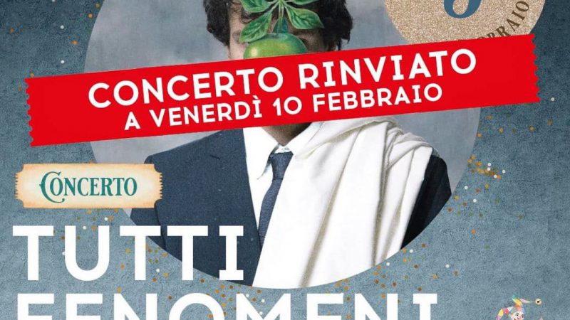 Carnevale di Putignano. Concerto “Tutti fenomeni” rinviato per maltempo al 10 febbraio