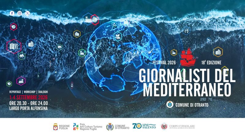 OTRANTO  – FESTIVAL GIORNALISTI DEL MEDITERRANEO – 18 ANNI DI GIORNALISMO, TRA VERITÀ, GUERRE E INTELLIGENZA ARTIFICIALE